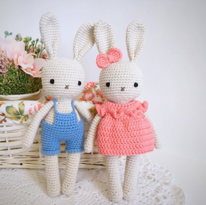 Girlfriend Bunnies Amigurumi Free Crochet Pattern – Amigurumi